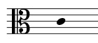 Middle C on the alto clef