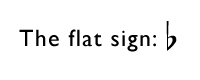 The flat sign