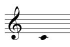 Treble clef middle C